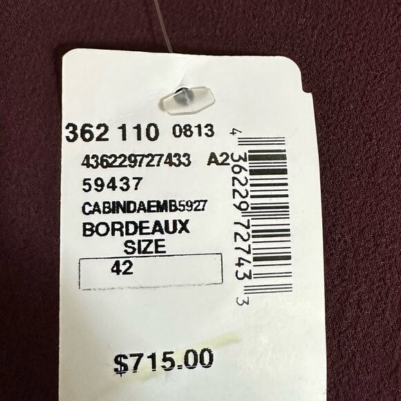 DRIES VAN NOTEN Maroon Sheer Floral Embroidered Silk Blouse Top Shirt NWT 42 - Picture 11 of 13